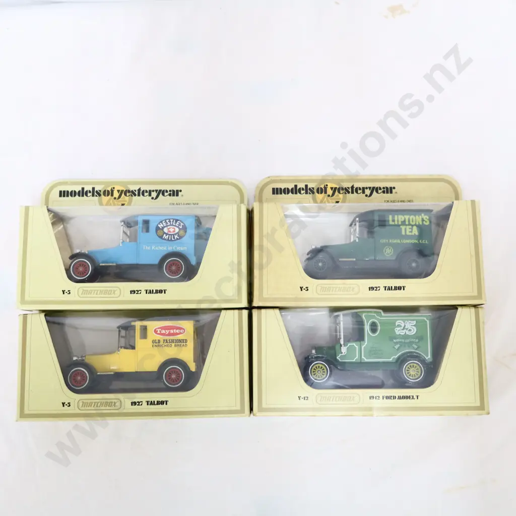 Matchbox models of yesteryear 4 pce   Nestles Milk , Taystee Bread , Liptons tea ,& 25th Anniversary   Image 1++