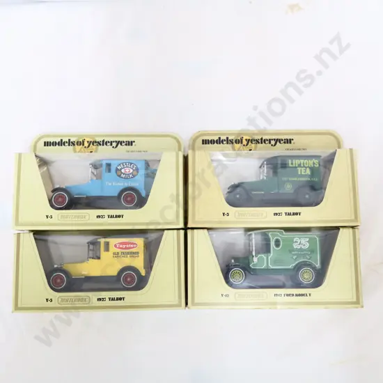 Matchbox models of yesteryear 4 pce   Nestles Milk , Taystee Bread , Liptons tea ,& 25th Anniversary  