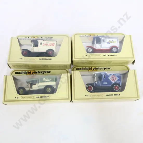 Matchbox models of Yesteryear 4 Pce  Carlsberg, Coca Cola , Model Cars Australia & Smiths Crisps 