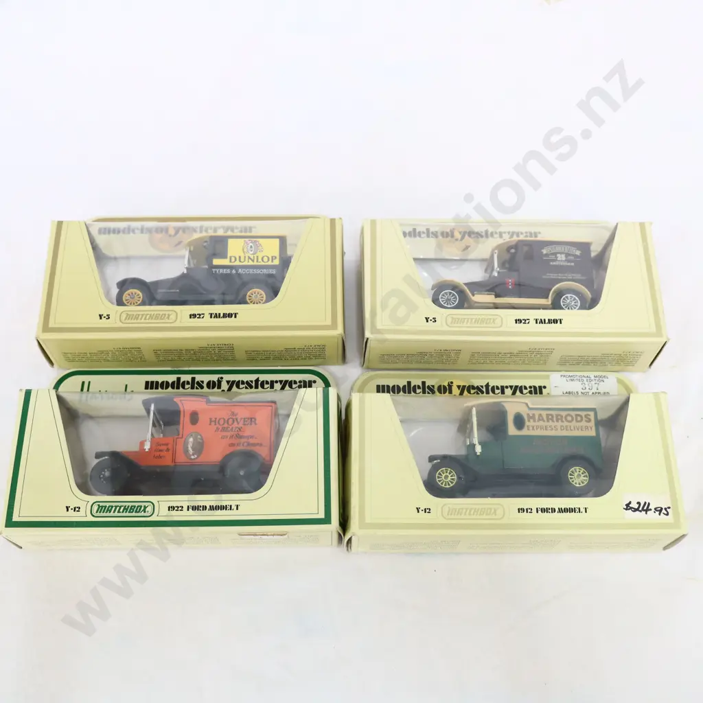 Matchbox models of yesteryear 4Pce  Hoover , Dunlop , Harrods Express & Speelgoed Otten Amsterdam  Image 1++