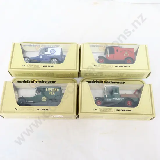 Matchbox models of yesterday  4 Pce       NRMA road service ,Royal Mail, British petroleum &  Liptons tea 