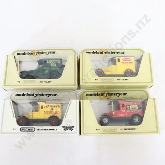 Matchbox models of yesteryear 4 Pce  Liptons tea , Colmans mustard , Taystee bread & Arnotts biscuits 