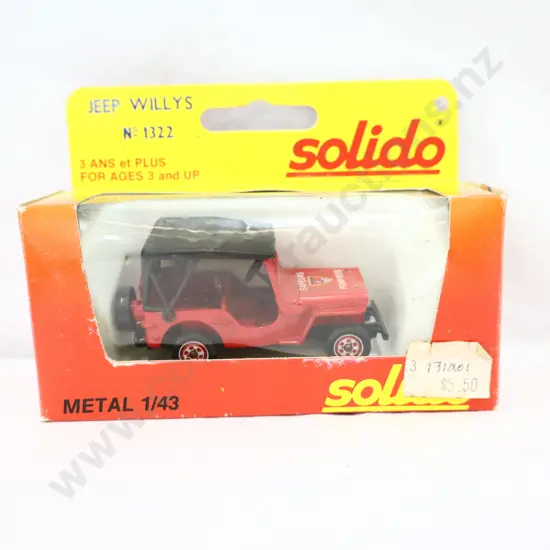 Solido  Jeep Willys  Metal 1/43   1322