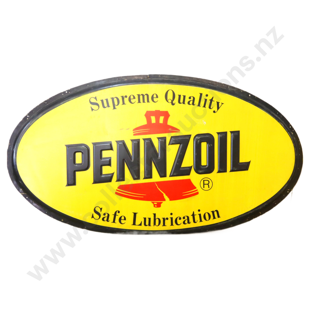LARGE Pennzoil Embossed Sign Image 1++