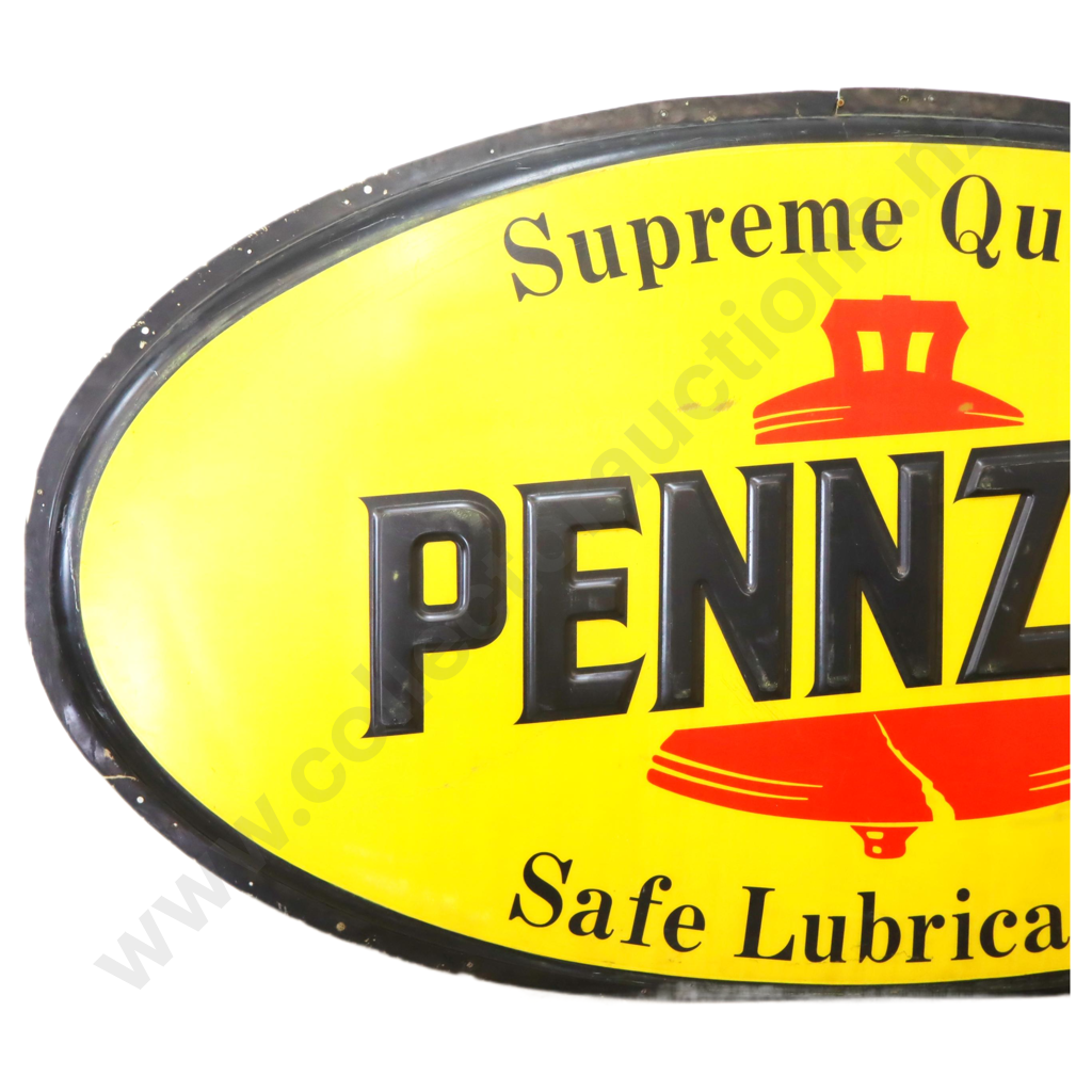 LARGE Pennzoil Embossed Sign Image 1++
