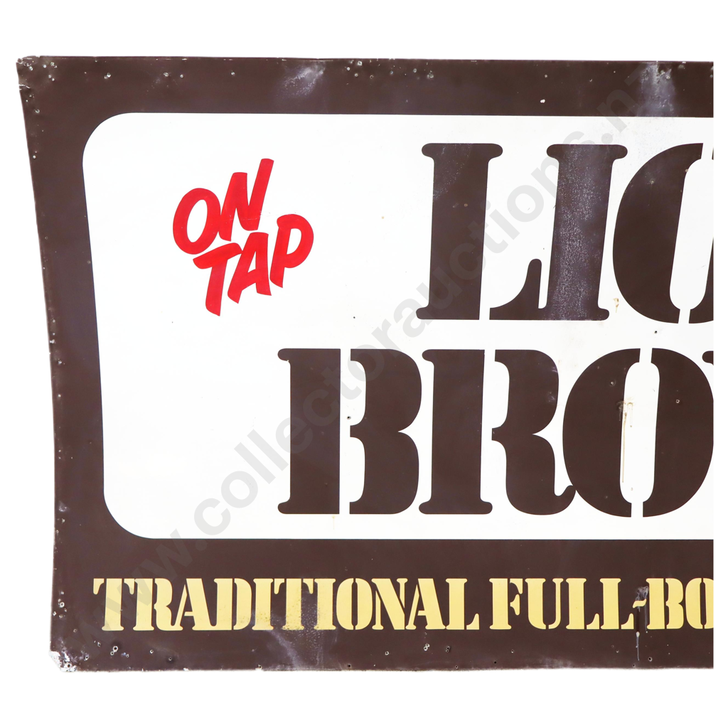 LARGE Lion Brown Tin Sign Image 1++