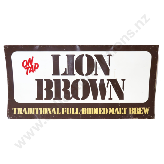 LARGE Lion Brown Tin Sign