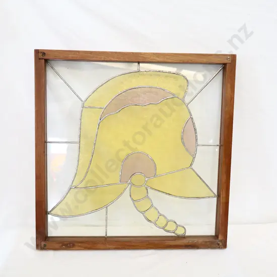 Copperfoil Lead LIght Fire Helmet Glass Panel