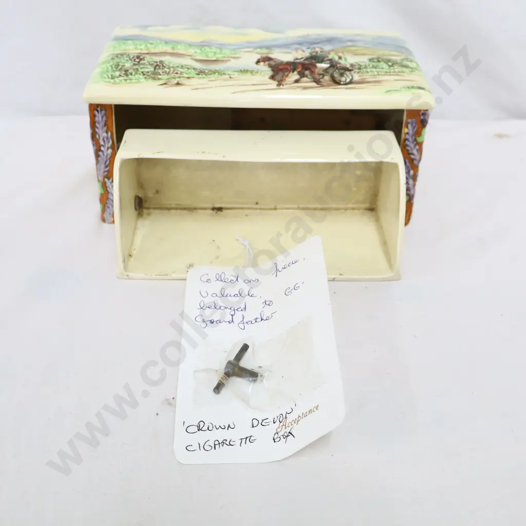 Killarney  Crown Devon Cigarette Box Missing Music Box Image 1++
