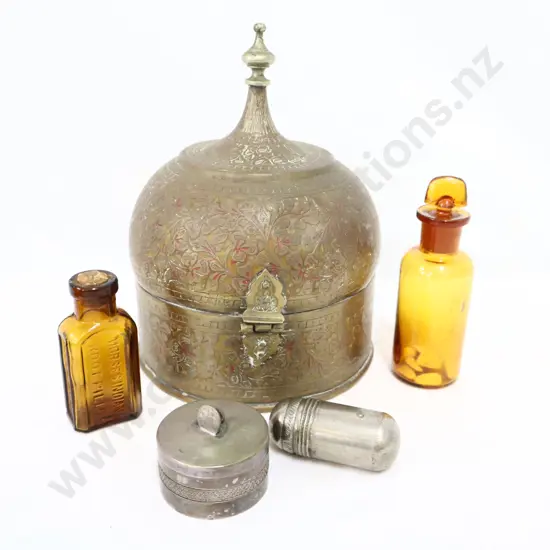 Assorted canisters  x 5   bottles & containers   