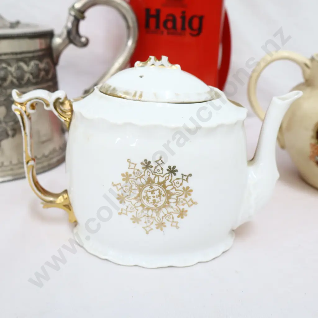 Assorted pots   3 x tea pots & Haig whisky jug Image 1++