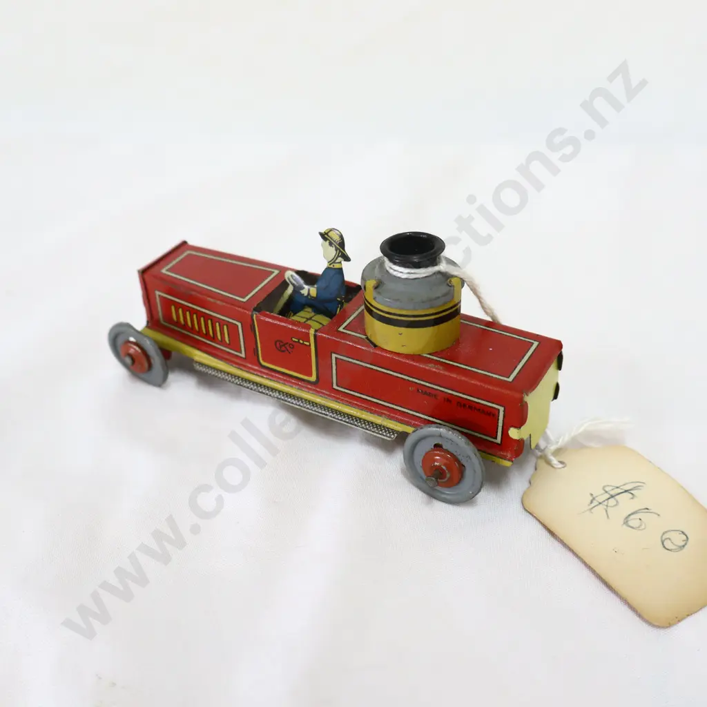 Antique German CKO TIn Plate Fire Truck Image 1++