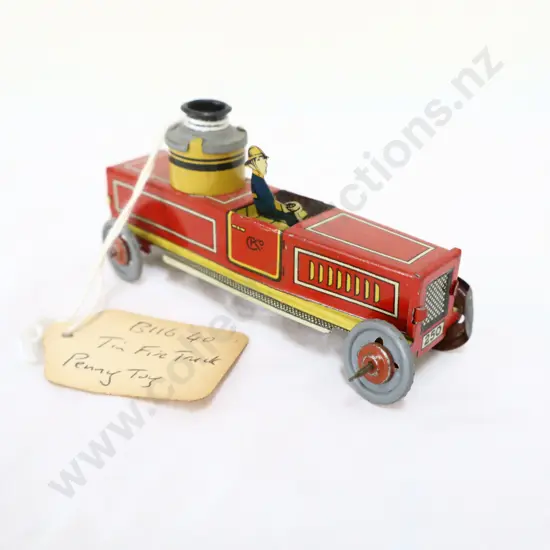 Antique German CKO TIn Plate Fire Truck