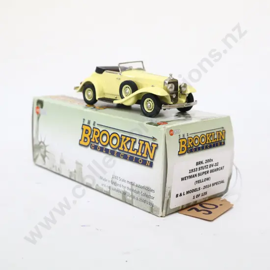 1/43 Brooklin Models 1933 Stuts Dv-32 Weyman Super Bearcar