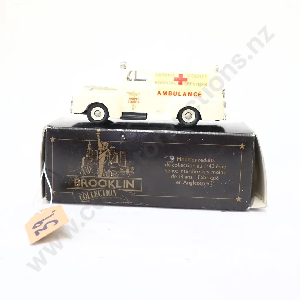 1/43 Brooklin Models 1952 Ford F1 Ambulance Jasper County Image 1++