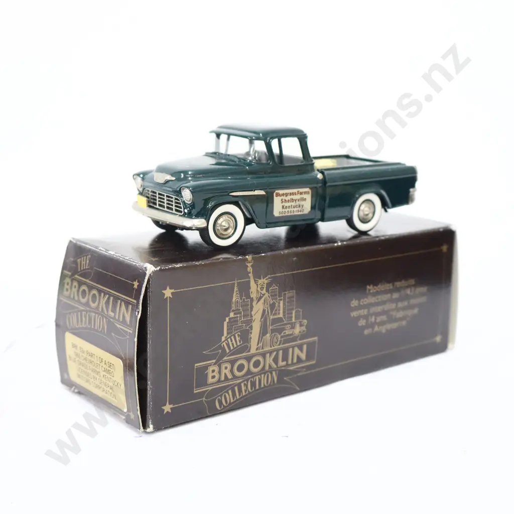 1/43 Brooklin Models 1955 Chevrolet Cameo Blue Grass Farms Kentucky Image 1++