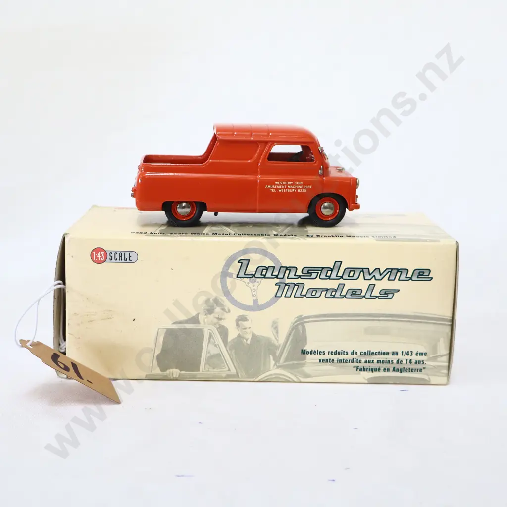 1/43 Landsdown Models 1960 Bedford CA Canopy Pick Up "Westbury Coin". Image 1++