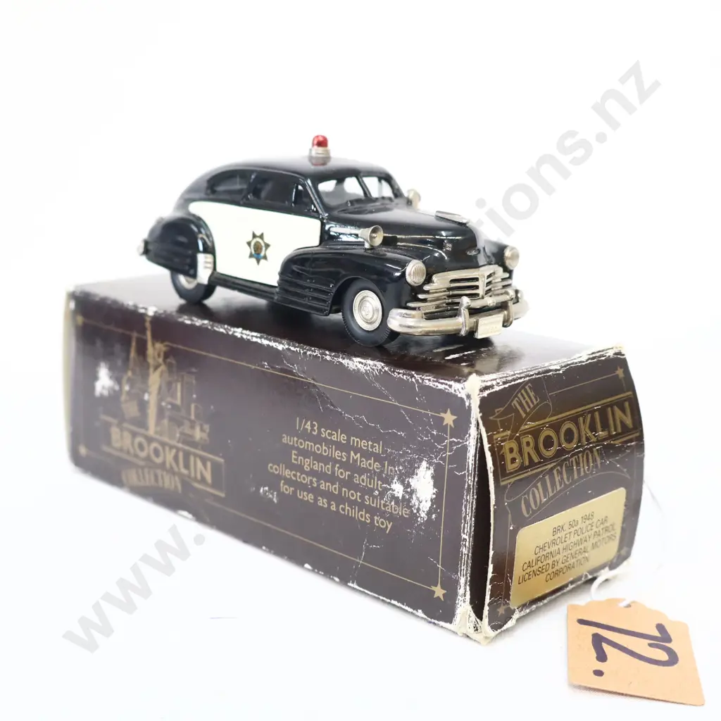 1/43 Brooklin Models 1948 Chevrolet Police Car California Highway Patrol Image 1++