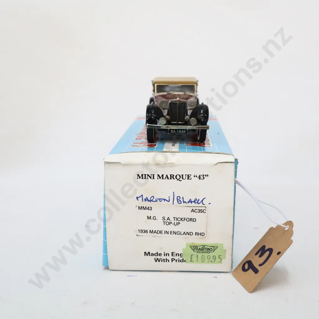 1/43 Minimarque 1936 MG SA Tickford Top Up Image 1++