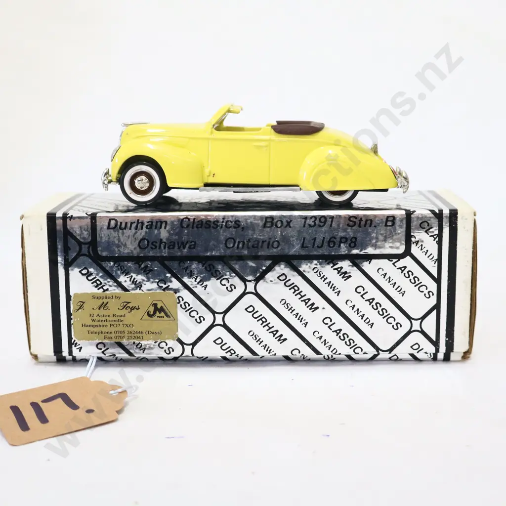 1/43 Durham Classics 1938 Lincoln Zephyr Top Down Image 1++