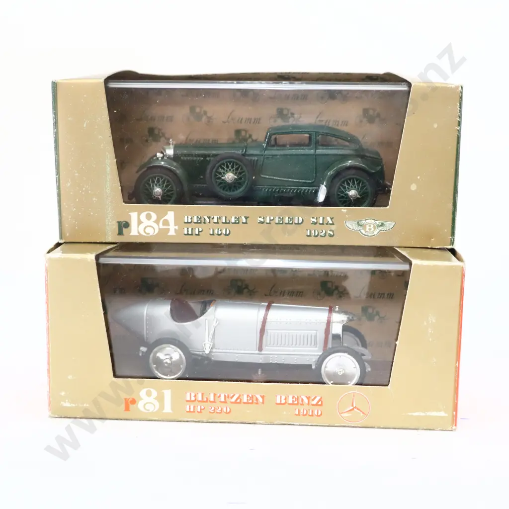1/43 Brumm Models 1928 Bentley Speed Six And 1910 Mercedes Benz Blitzen Image 1++