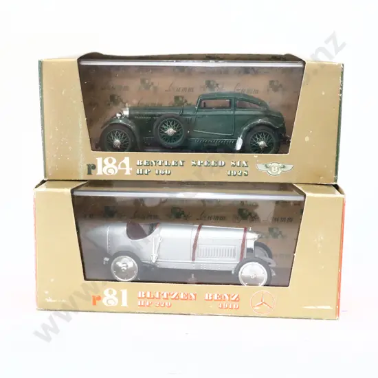 1/43 Brumm Models 1928 Bentley Speed Six And 1910 Mercedes Benz Blitzen