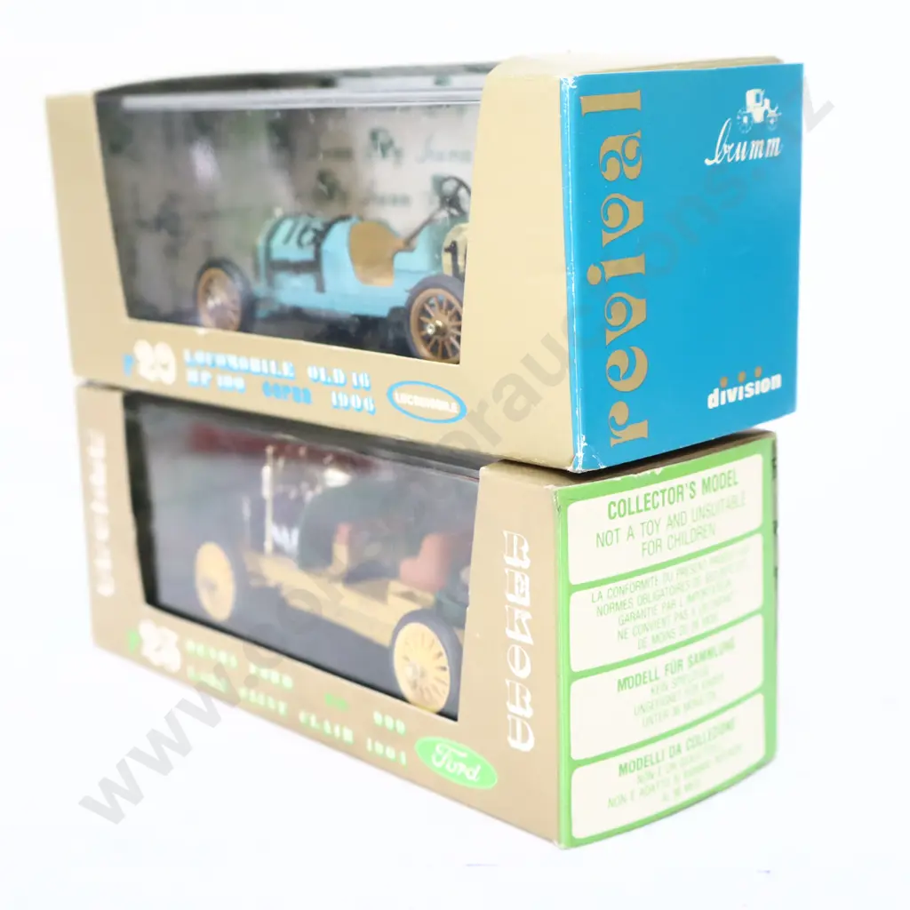 1/43 Brumm Models 1904 Ford Lake Saint Clair And 1906 Locomobile Old 16 Image 1++