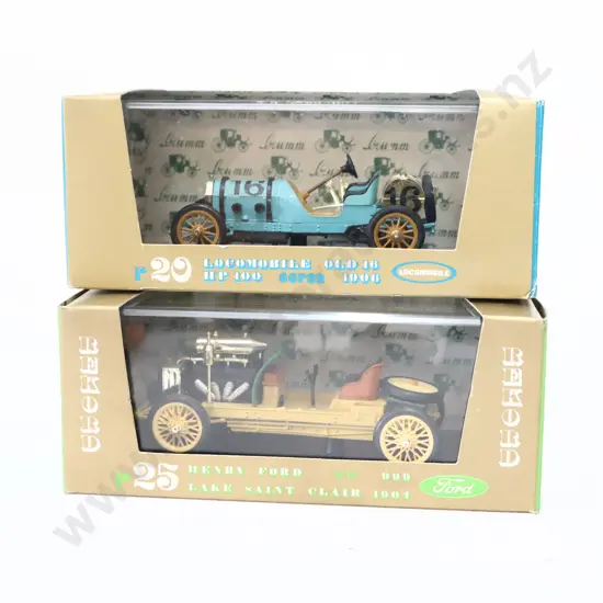 1/43 Brumm Models 1904 Ford Lake Saint Clair And 1906 Locomobile Old 16