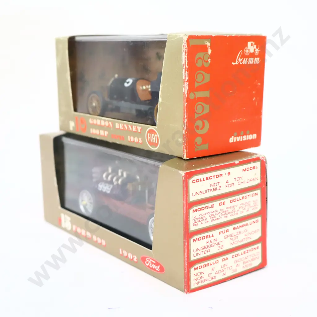 1/43 Brumm Models 1905 Gordon Bennett and 1902 Ford 999 Image 1++