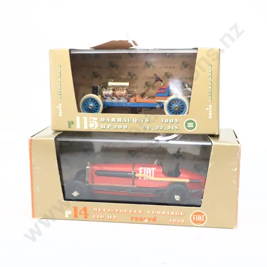 1/43 Brumm Models 1905 Darraco V8 And 1928 Fiat Mefistofele Eldridge