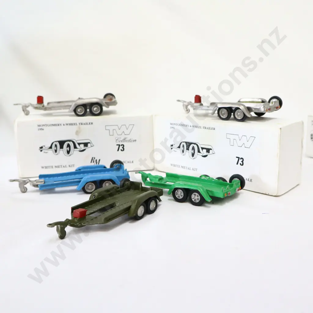 1/43 TW Collection White Metal Kit Models Trailers x 5 Image 1++