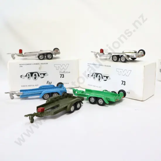 1/43 TW Collection White Metal Kit Models Trailers x 5