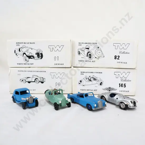 1/43 TW Collection White Metal Kit Models x 4