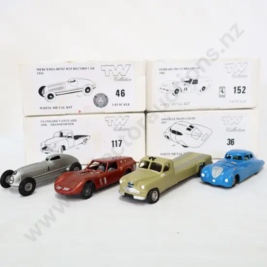1/43 TW Collection White Metal Kit Models x 4