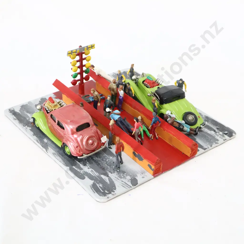 1/43 Diorama Drag Racing Image 1++