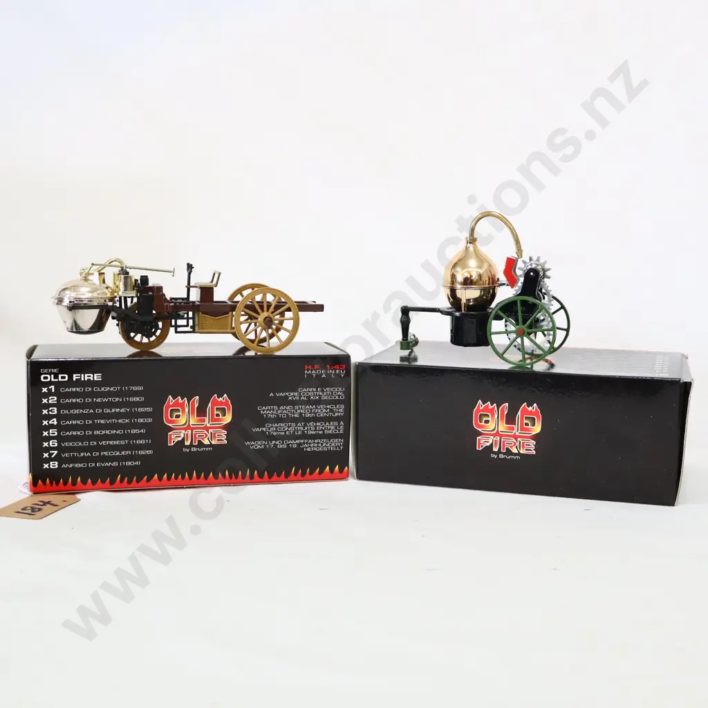 1/43 Old Fire By Brumm No 1 Carro Di Cugnot 769 And Veicolo Di Verbiest 1881 No 6 Image 1++