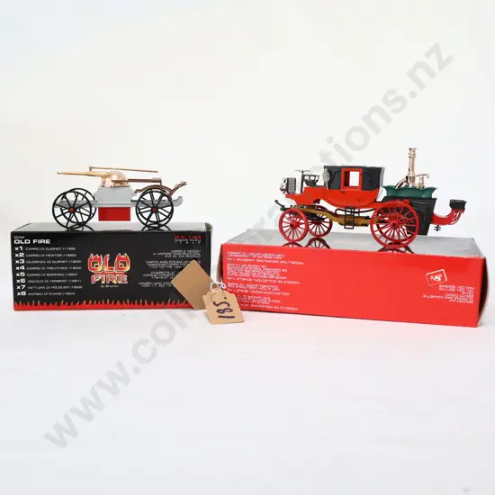 1/43 Old Fire By Brumm Crro Di Newton 1680 No 2 And Carro Di Bordino 1854 No 5