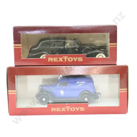 1/43 Rextoys 1935 Ford Touring Matford Michelin And 1938-1940 Cadillac v 16 Doupe De Ville Ouvert