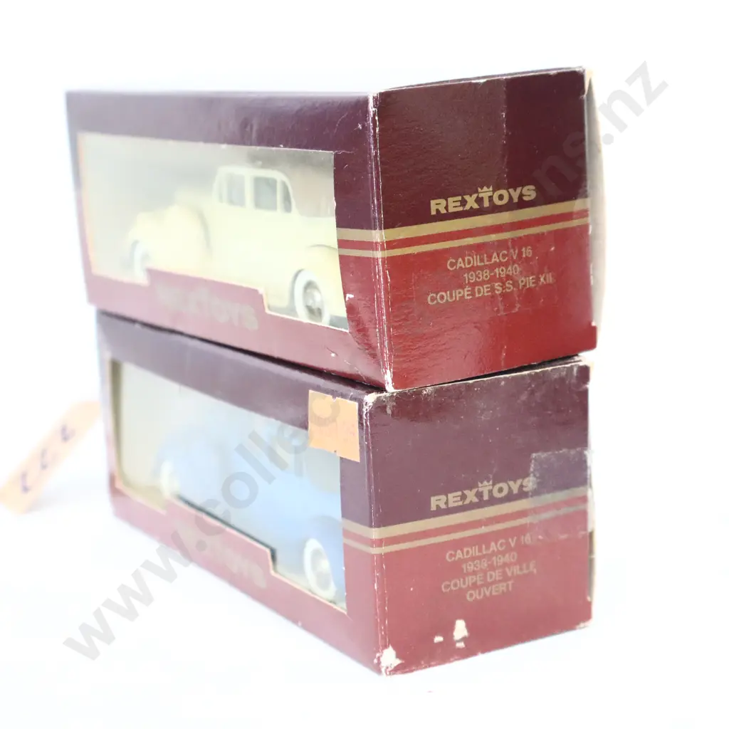 1/43 Rextoys Cadillac V16 1940 Coupe De SS PIE XII And Cadillac 1940 Coupe De Ville Ouvert Image 1++