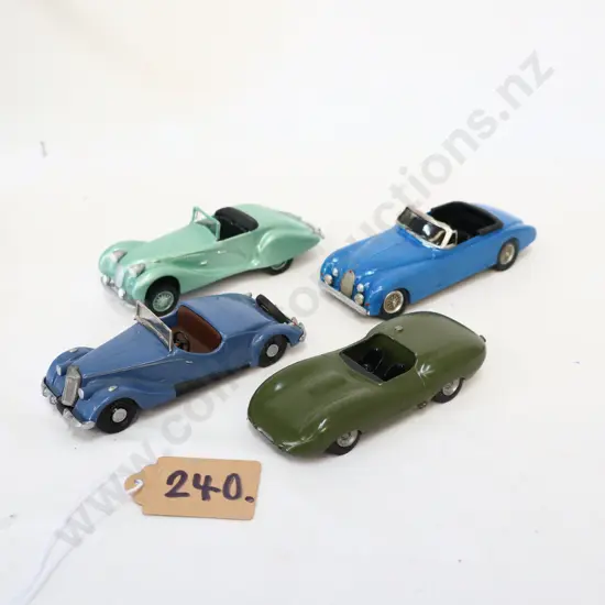 1/43 Kitset White Metal Cars x 4