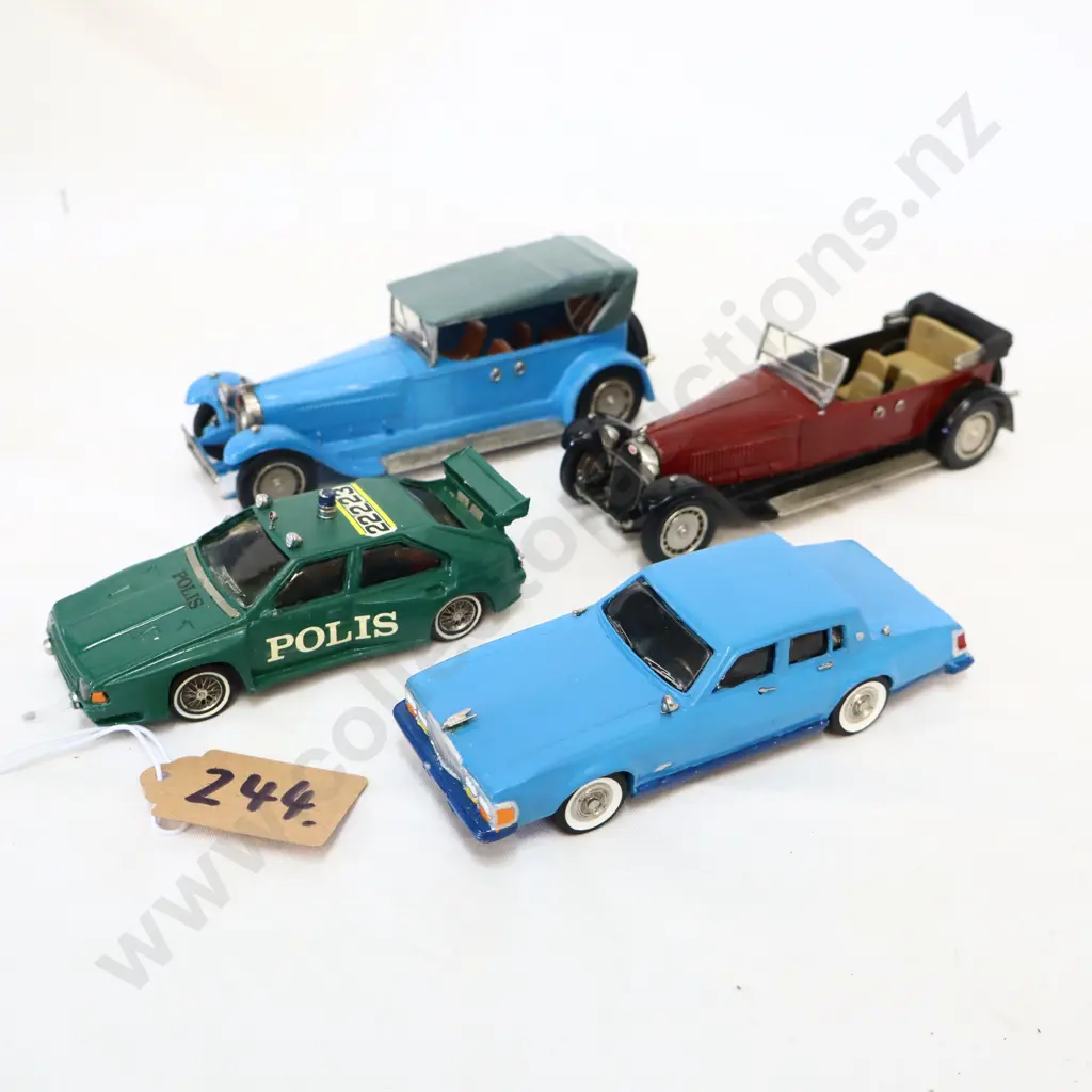 1/43 Kitset White Metal Cars x 4 Image 1++