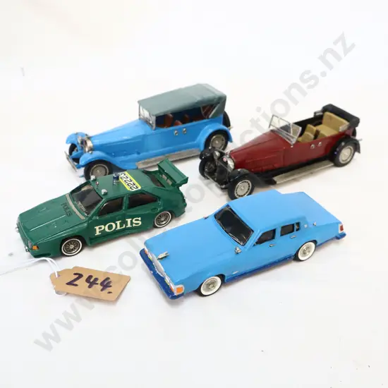 1/43 Kitset White Metal Cars x 4