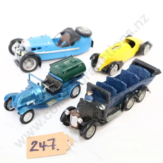 1/43 Kitset White Metal Cars x 4