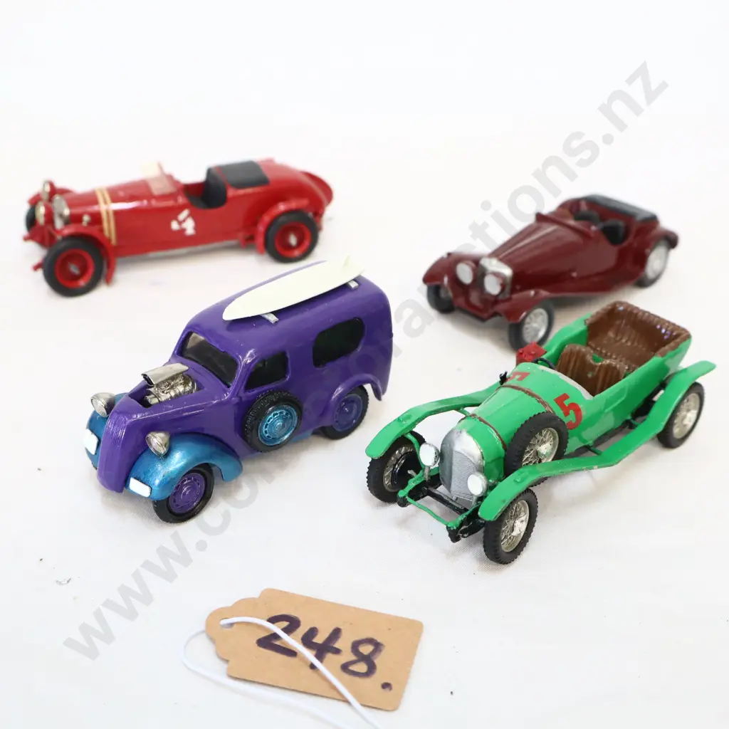 1/43 Kitset White Metal Cars x 4 Image 1++