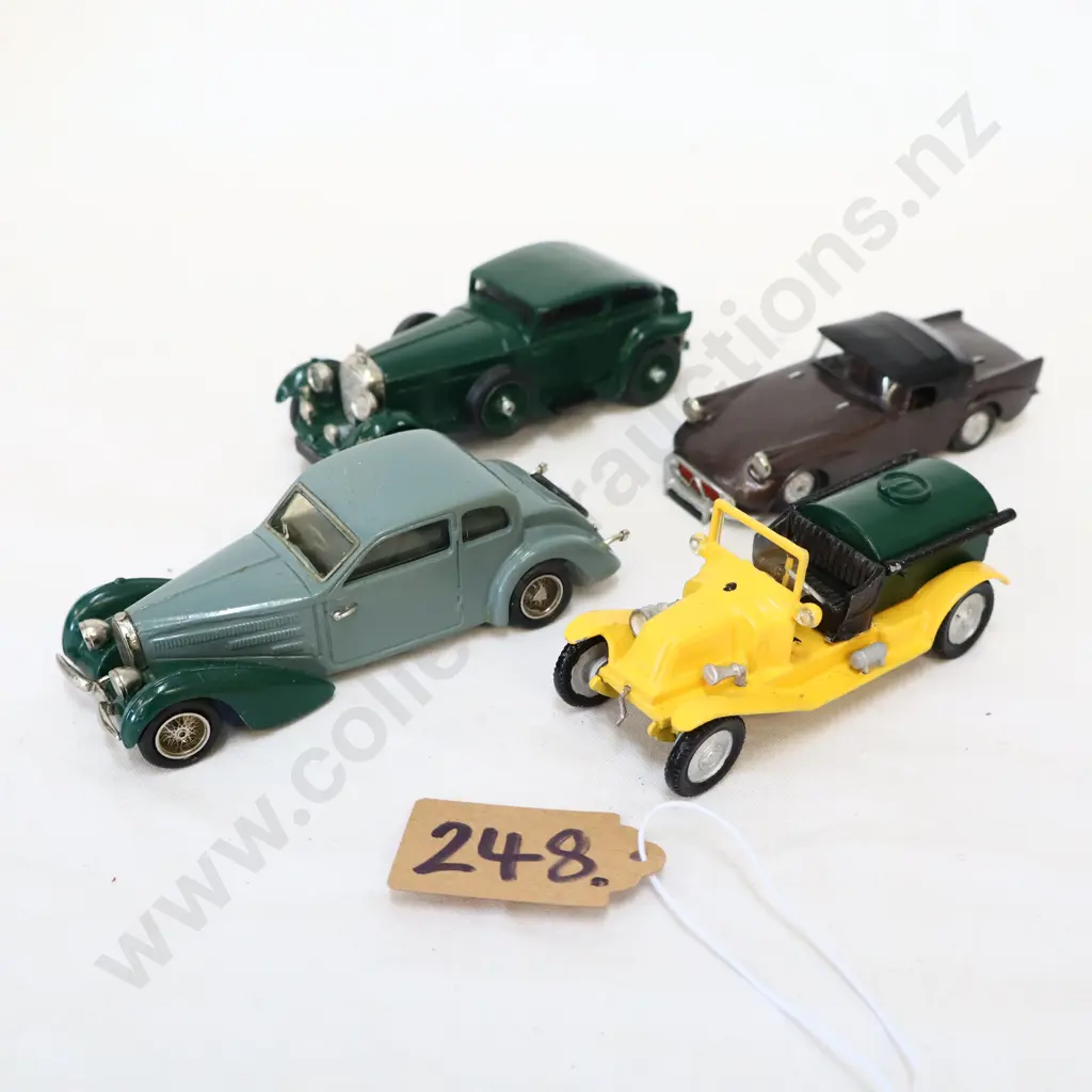 1/43 Kitset White Metal Cars x 4 Image 1++