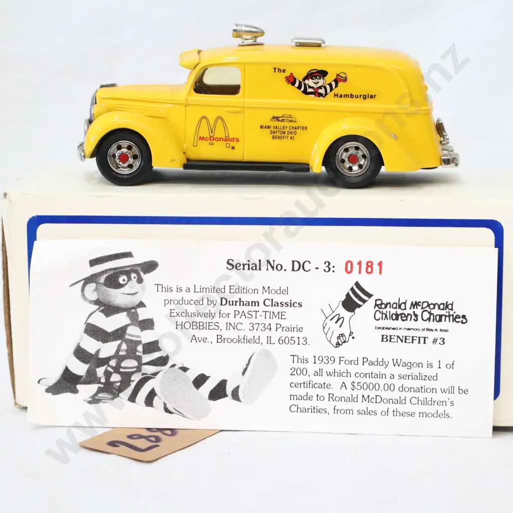1/43 Durham Classics 39 Ford Panel Van Mcdonalds Limited 181 - 200 Image 1++
