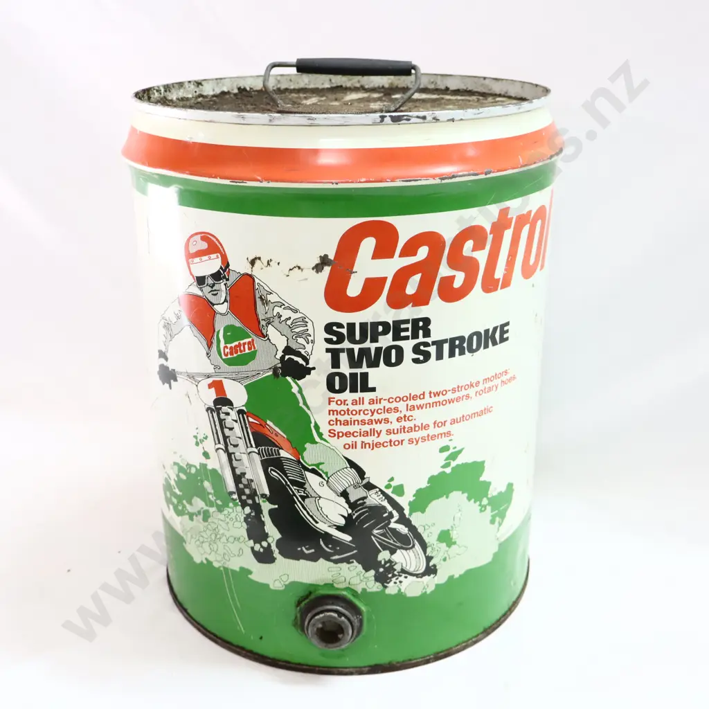 Castrol Super Two Stroke Motor Oil Tin Image 1++