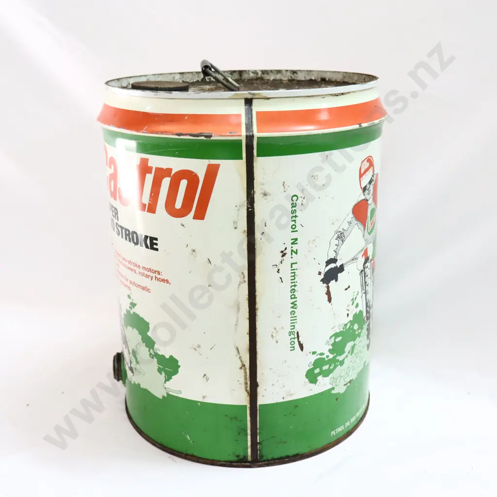 Castrol Super Two Stroke Motor Oil Tin Image 1++