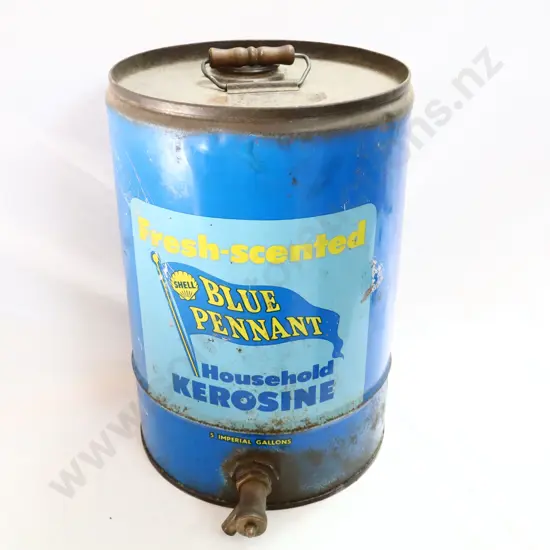 Shell Blue Pennant Kerosene Tin