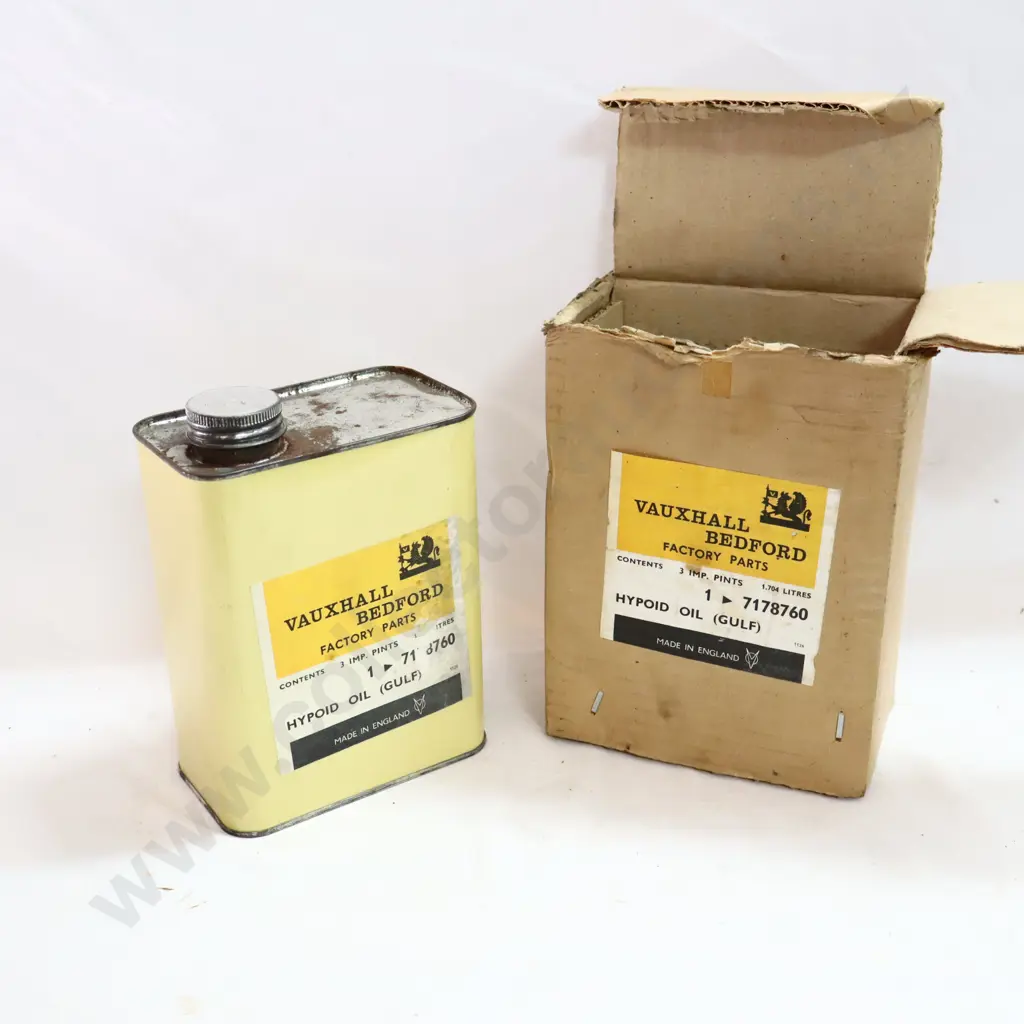 NEW OLD STOCK Vauxhall Bedford Oil Tin FULL Image 1++